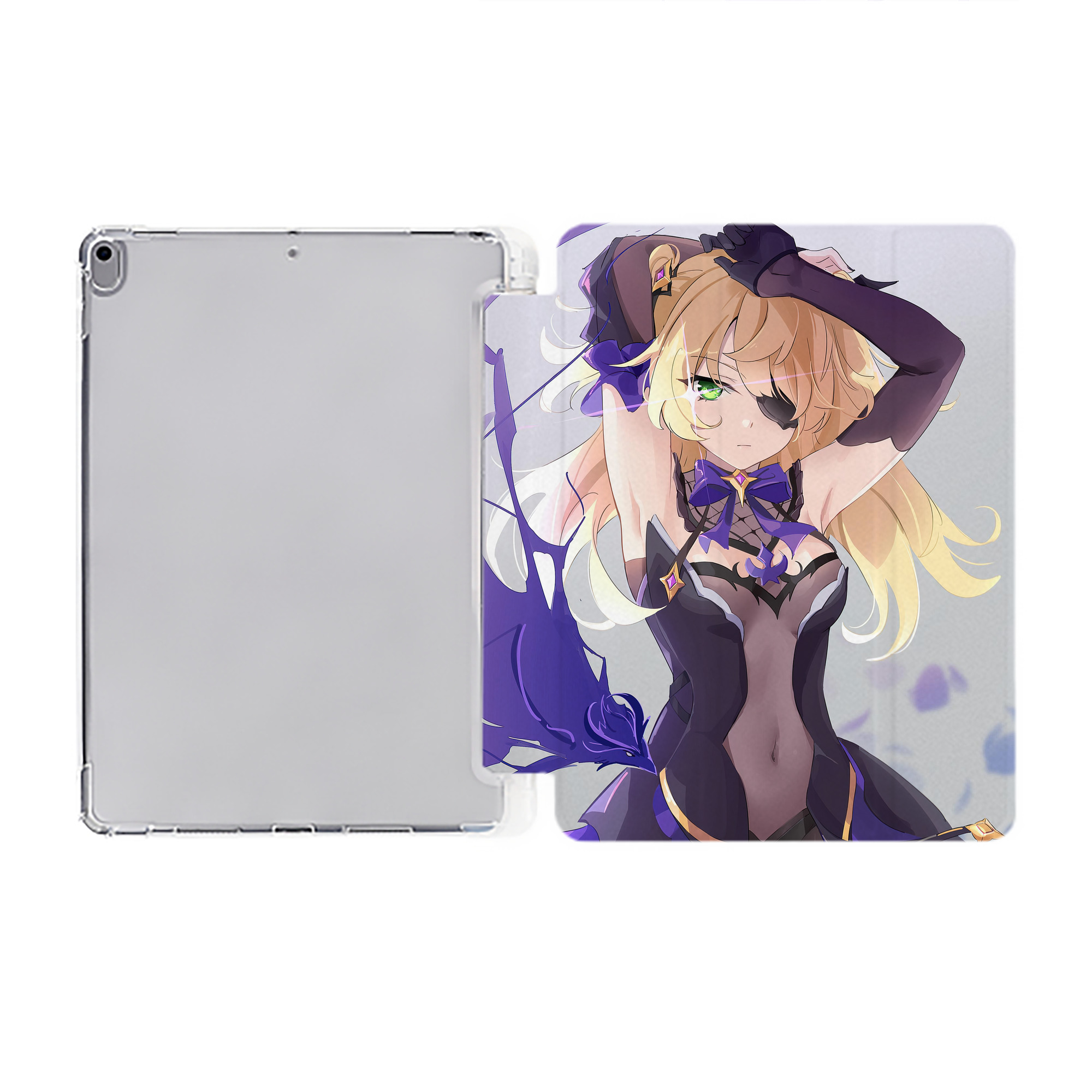 げんし神 genshin IPad ケース ペン収納付き 三つ折りスタンド PUレザー×シリコン 対応機種9.5/10.5/10.9インチ